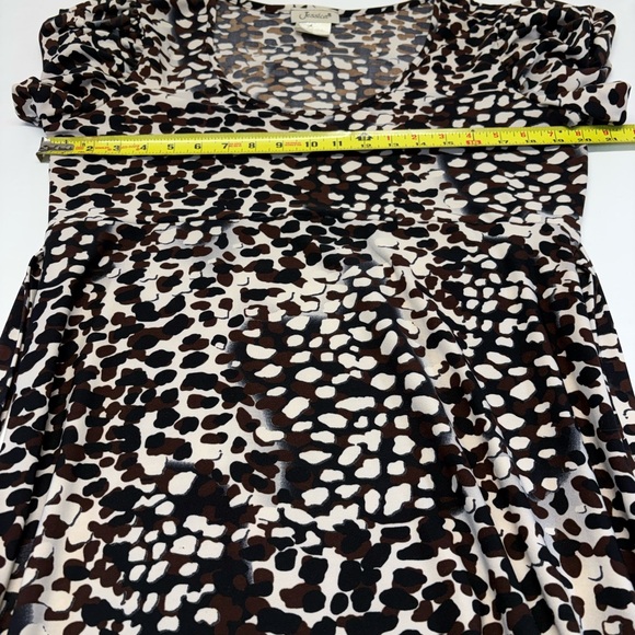 Elegant Black Midi Length Dress by Jessica, with Flutter-Style Sleeves. Size 14 - Picture 8 of 10